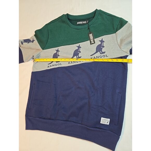 Kangol Men's Color Block Crewneck Pullover Sweatshirt Pockets Size L New - Picture 10 of 16